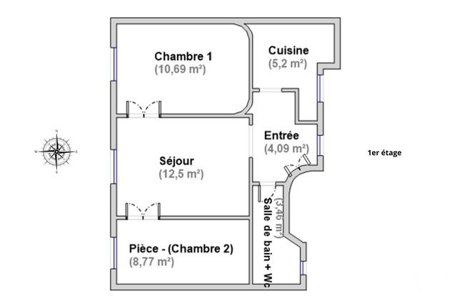 Appartement T3 à vendre - 3 pièces - 45.0 m2 - PARIS - 75006 - ILE-DE-FRANCE - Century 21 Odéon Saint-Sulpice