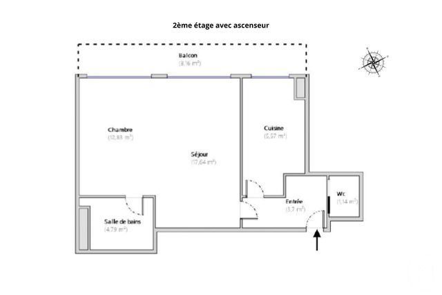 Appartement F2 à vendre - 2 pièces - 46.0 m2 - PARIS - 75007 - ILE-DE-FRANCE - Century 21 Odéon Saint-Sulpice
