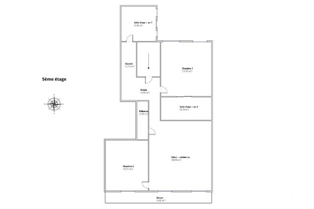 Appartement T3 à vendre - 3 pièces - 76.0 m2 - PARIS - 75006 - ILE-DE-FRANCE - Century 21 Odéon Saint-Sulpice