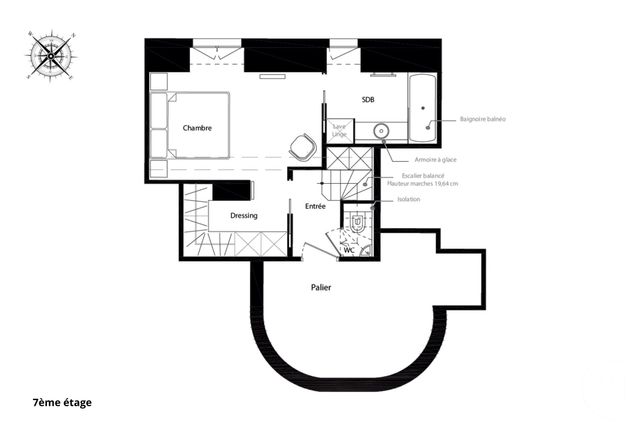 Appartement T3 à vendre - 3 pièces - 60.0 m2 - PARIS - 75006 - ILE-DE-FRANCE - Century 21 Odéon Saint-Sulpice