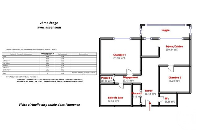 Appartement T3 à vendre - 3 pièces - 56.0 m2 - PARIS - 75014 - ILE-DE-FRANCE - Century 21 Odéon Saint-Sulpice
