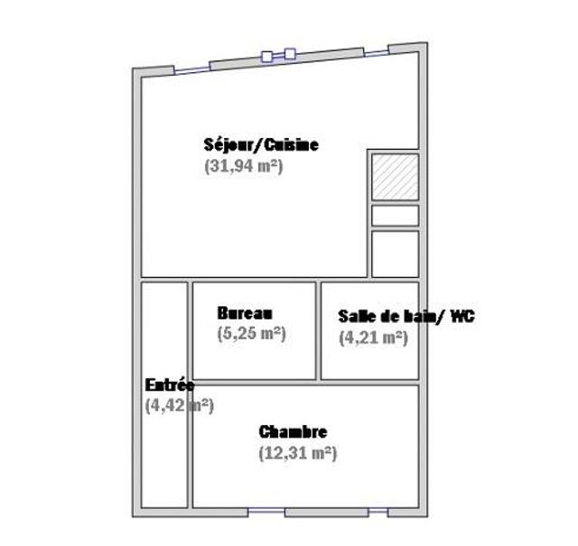 Appartement T3 à vendre - 3 pièces - 58.13 m2 - PARIS - 75006 - ILE-DE-FRANCE - Century 21 Odéon Saint-Sulpice