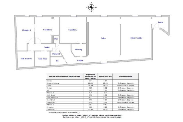 Appartement T4 à vendre - 4 pièces - 101.43 m2 - PARIS - 75006 - ILE-DE-FRANCE - Century 21 Odéon Saint-Sulpice