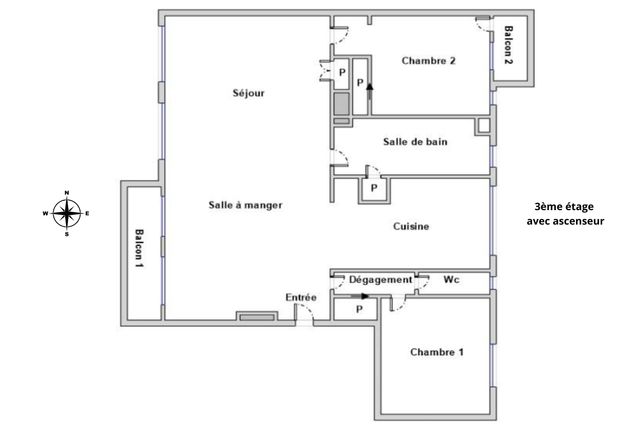 Afficher la photo en grand Appartement F4 à vendre - 3 pièces - 85.0 m2 - PARIS - 75007 - ILE-DE-FRANCE - Century 21 Odéon Saint-Sulpice