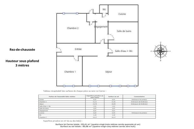Appartement T3 à vendre - 3 pièces - 83.41 m2 - PARIS - 75006 - ILE-DE-FRANCE - Century 21 Odéon Saint-Sulpice